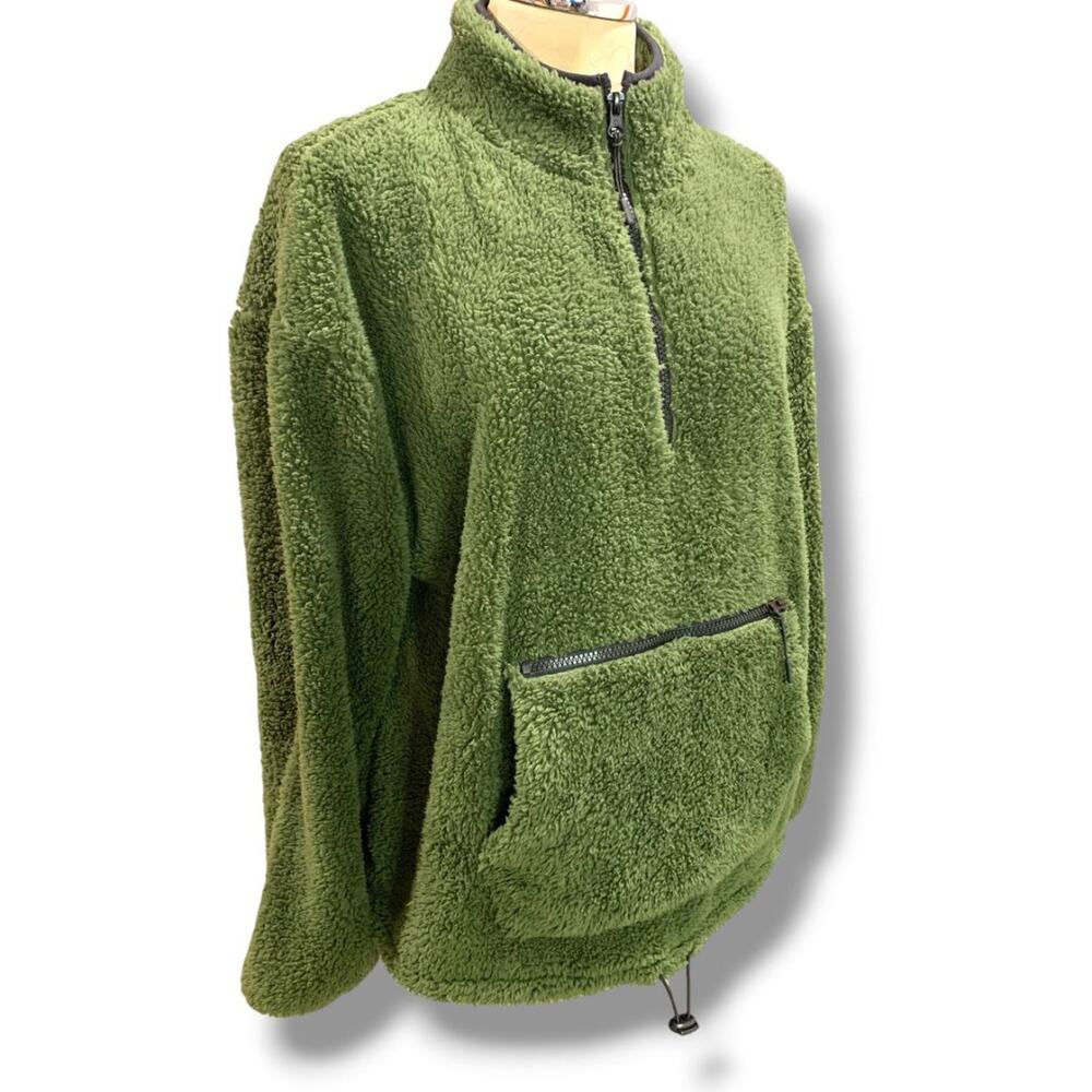 XXL (19) Nobo No Boundaries Junior Womens Green Fleece Pullover Jacket